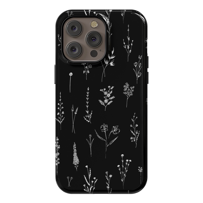 iPhone 14 Pro max StrongFit Wildflowers Pattern by Anis Illustration