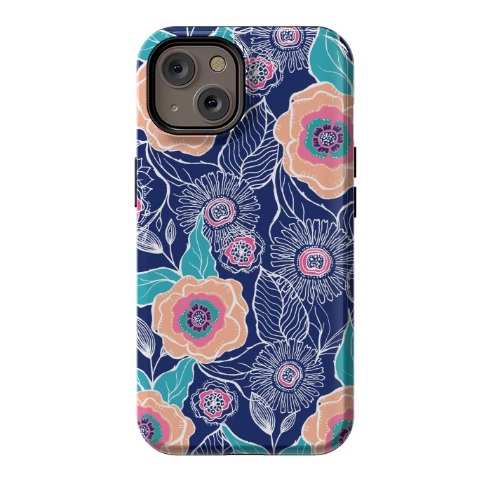 iPhone 14 StrongFit Floral Poppy by Rose Halsey