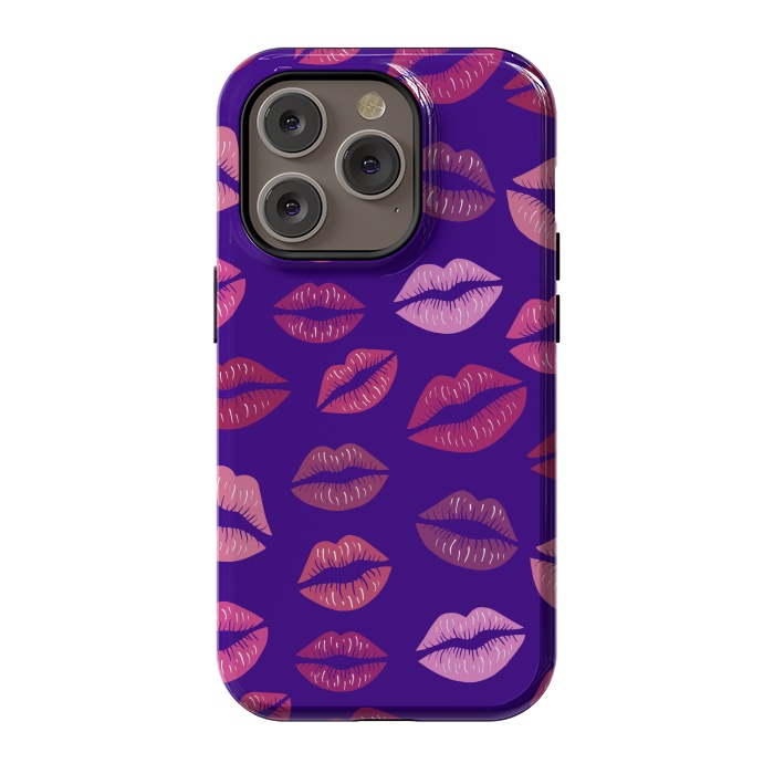 iPhone 14 Pro StrongFit Kisses To Color by ArtsCase