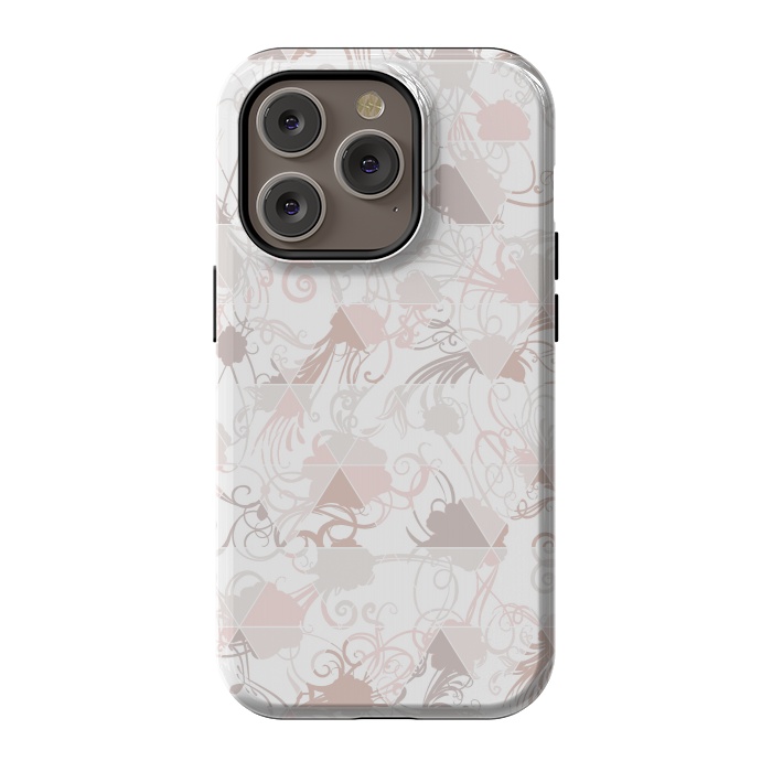 iPhone 14 Pro StrongFit Floral geometric by Jms