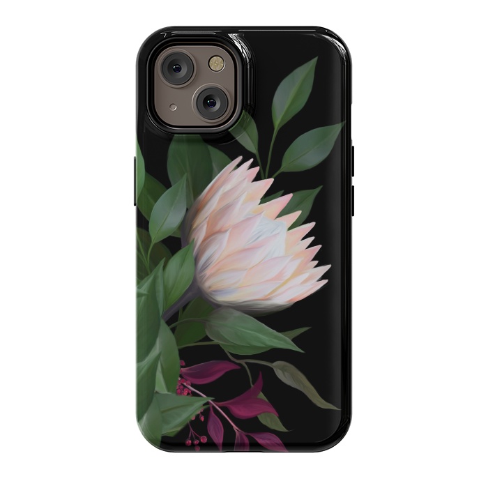 iPhone 14 StrongFit Painted Protea by Elzbieta Malyska