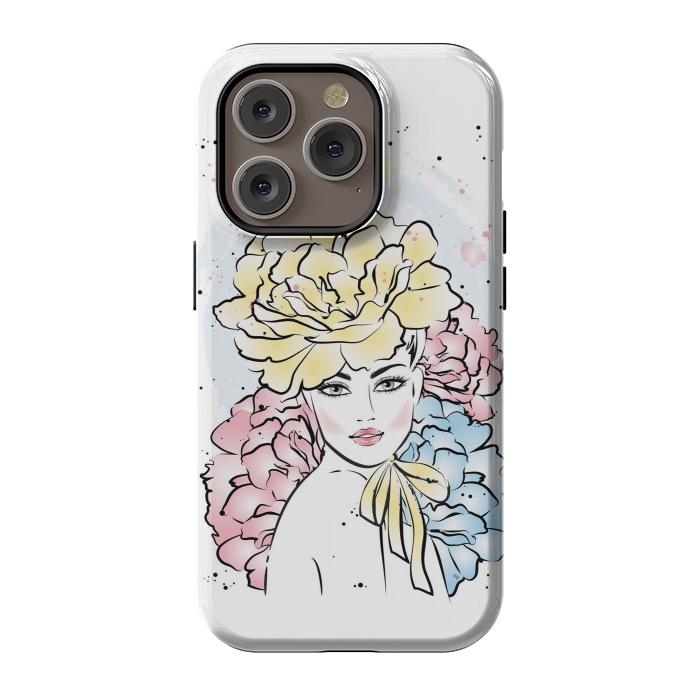 iPhone 14 Pro StrongFit Romantic floral Lady by Martina