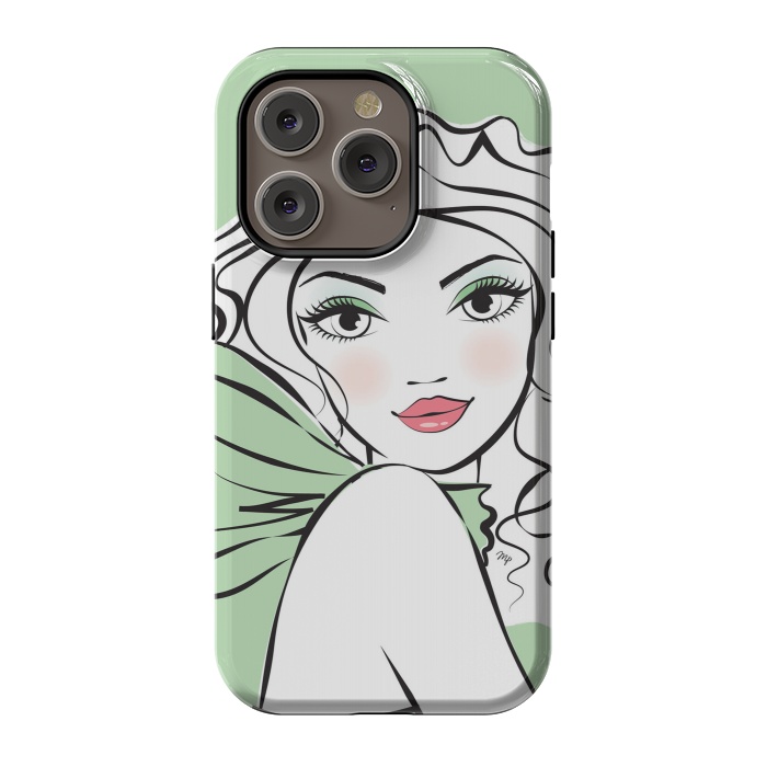 iPhone 14 Pro StrongFit Green Girl by Martina