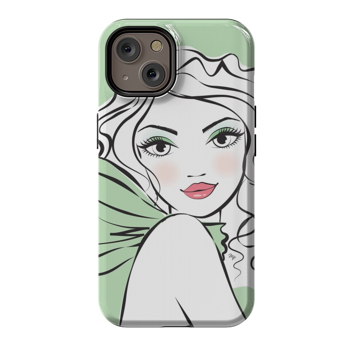 iPhone 14 StrongFit Green Girl by Martina