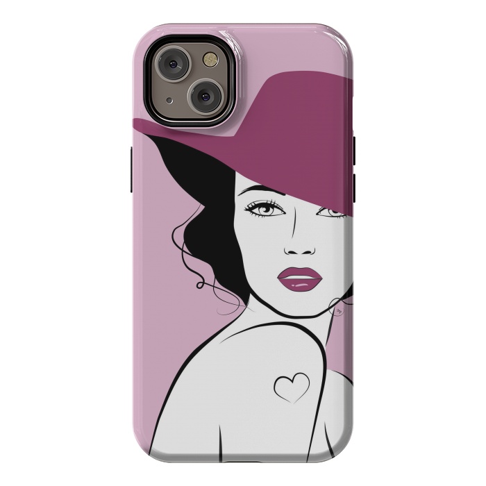 iPhone 14 Plus StrongFit Woman in a hat by Martina