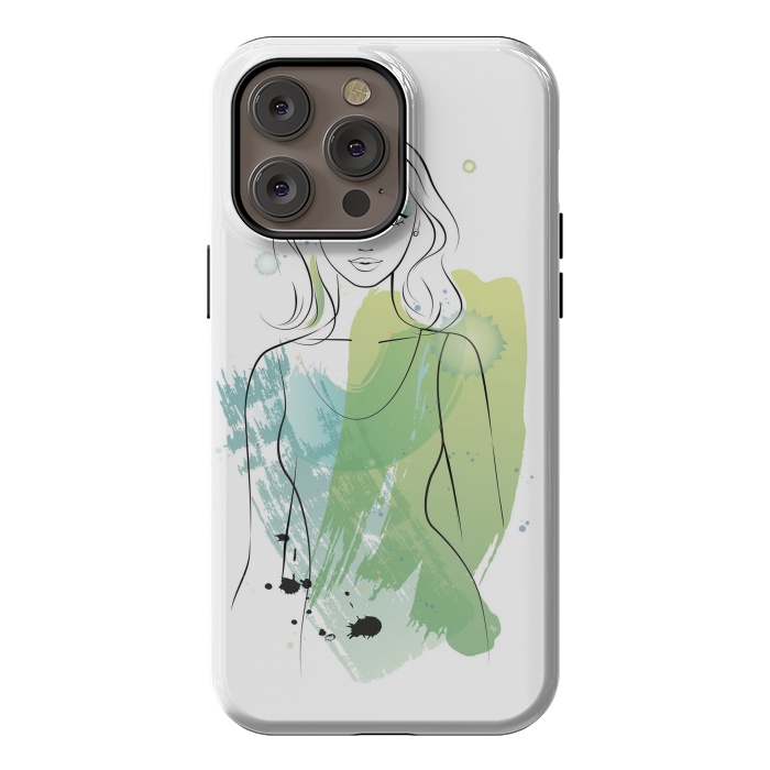 iPhone 14 Pro max StrongFit Watercolour girl by Martina