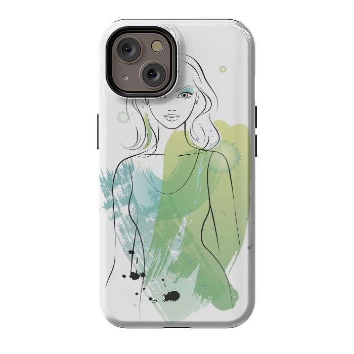 iPhone 14 StrongFit Watercolour girl by Martina