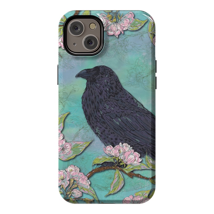 iPhone 14 Plus StrongFit Raven & Apple Blossom by Lotti Brown