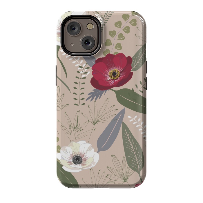 iPhone 14 StrongFit Anemones Pattern by Anis Illustration
