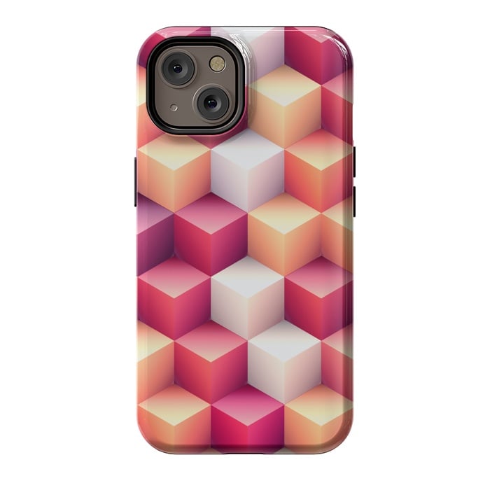 iPhone 14 StrongFit Colorful 3D Cubes by Art Design Works