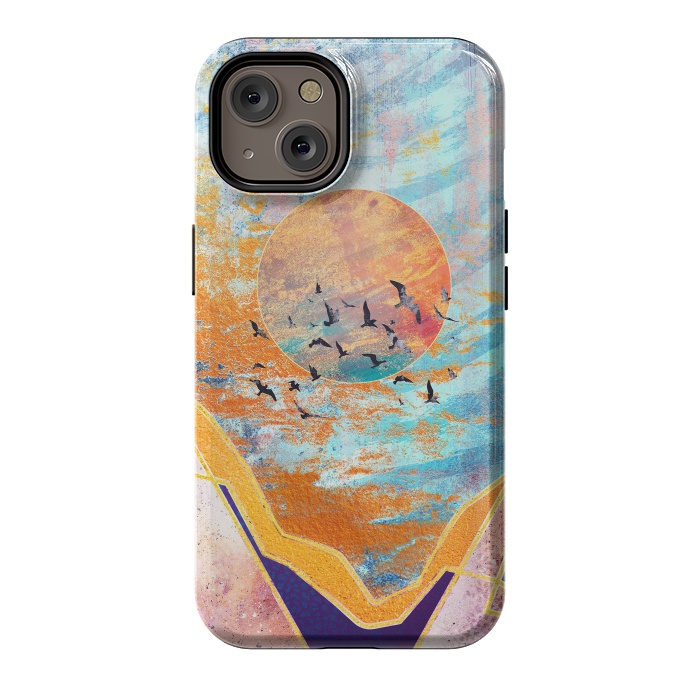 iPhone 14 StrongFit ABSTRACT SUNSET - ILLUSTRATION VI by Art Design Works