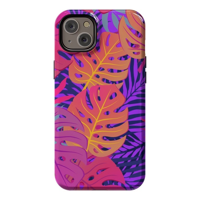 iPhone 14 Plus StrongFit Palm Trees In Summer And Neon by ArtsCase