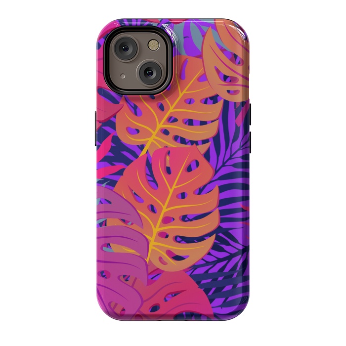 iPhone 14 StrongFit Palm Trees In Summer And Neon by ArtsCase