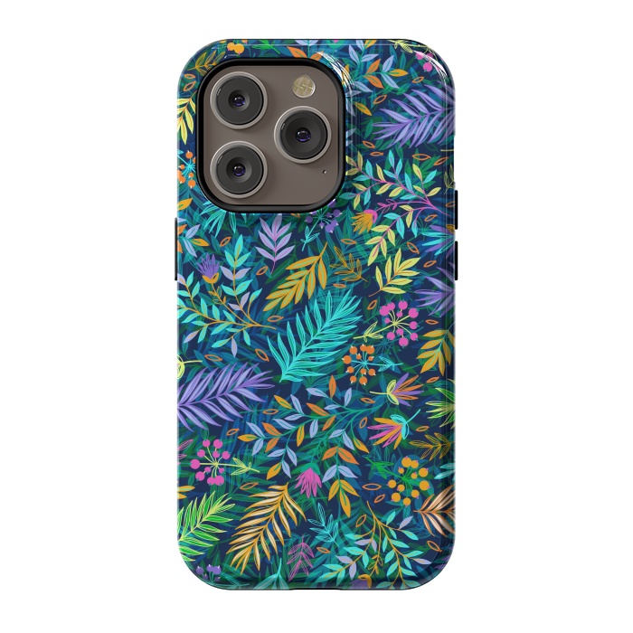 iPhone 14 Pro StrongFit Flowers In Cold Colors by ArtsCase