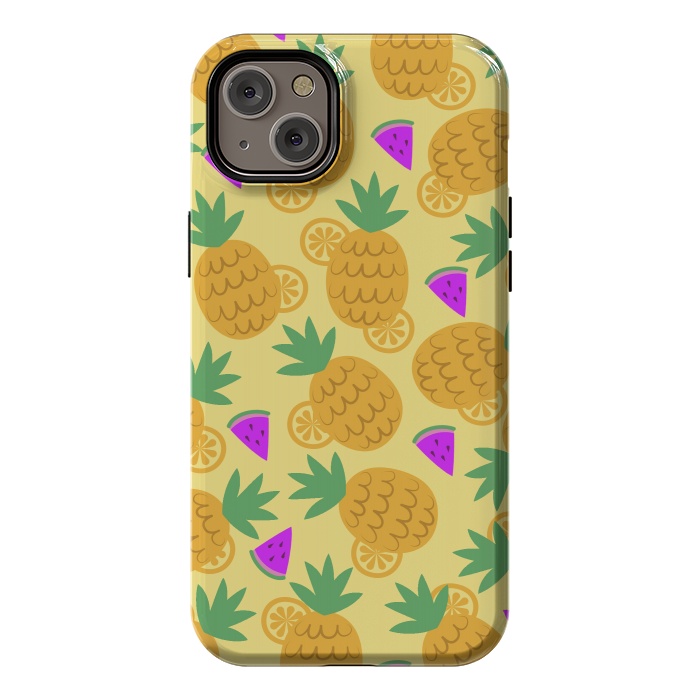 iPhone 14 Plus StrongFit Rain Of Watermelons And Pineapples by ArtsCase