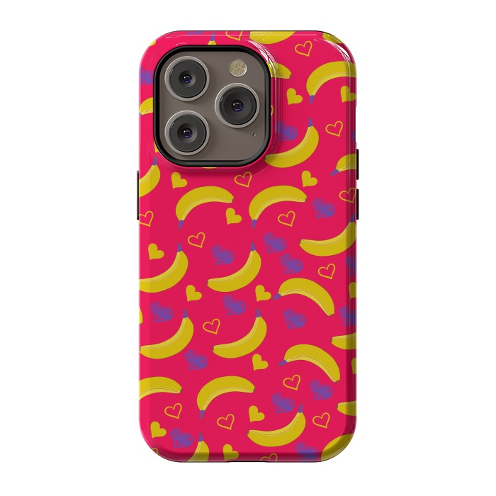 iPhone 14 Pro StrongFit Pop Art Style Bananas by ArtsCase