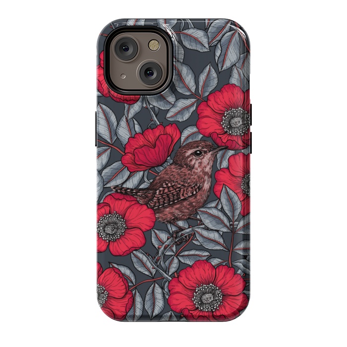 iPhone 14 StrongFit Wrens in the roses 2 by Katerina Kirilova