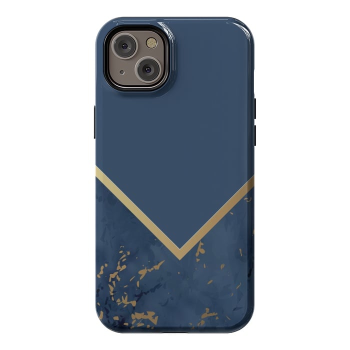iPhone 14 Plus StrongFit Blue Monochromatic On Marble by ArtsCase