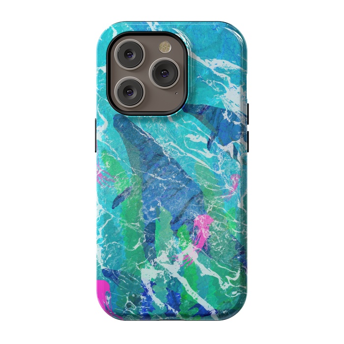 iPhone 14 Pro StrongFit Ocean whales by Steve Wade (Swade)