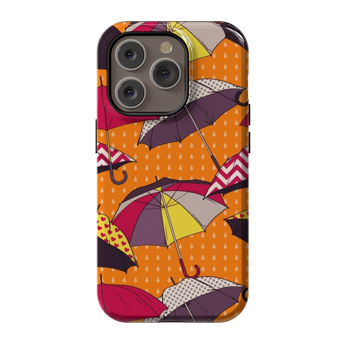 iPhone 14 Pro StrongFit Beautiful Umbrellas For Autumn by ArtsCase