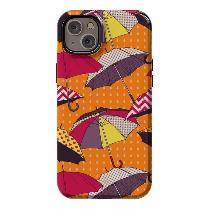 iPhone 14 Plus StrongFit Beautiful Umbrellas For Autumn by ArtsCase