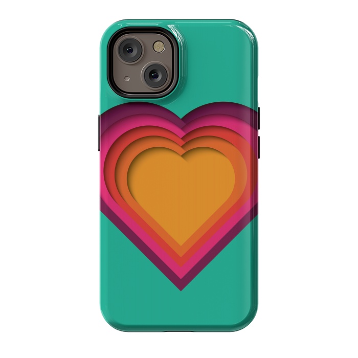 iPhone 14 StrongFit Paper Cutout Heart 010 by Jelena Obradovic
