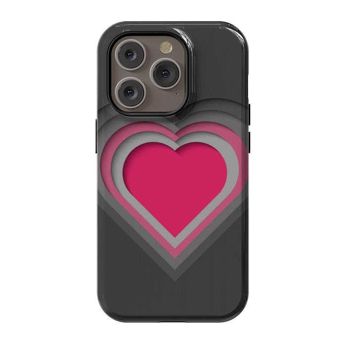 iPhone 14 Pro StrongFit Paper Cutout Heart 012 by Jelena Obradovic