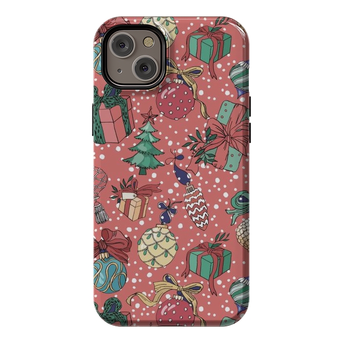 iPhone 14 Plus StrongFit Snow Falls And Presents At Christmas by ArtsCase