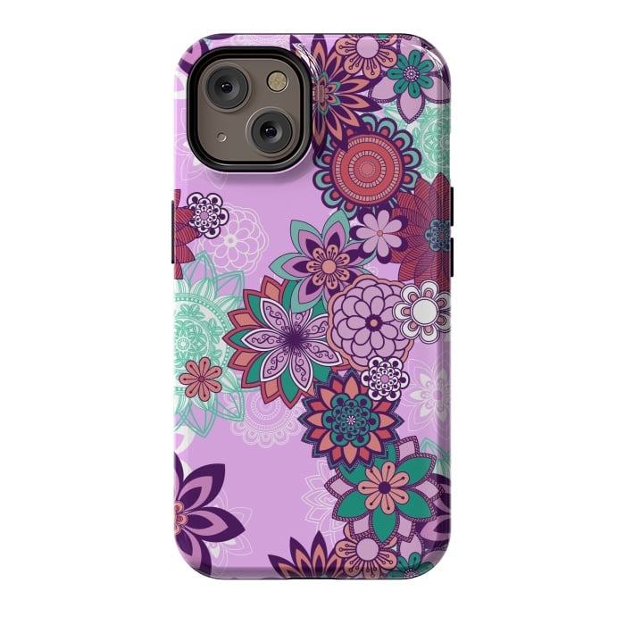 iPhone 14 StrongFit Variety Of Purple Mandalas by ArtsCase