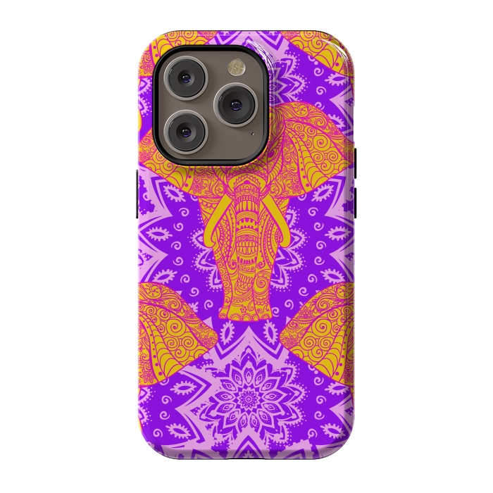 iPhone 14 Pro StrongFit Color Elephants by ArtsCase