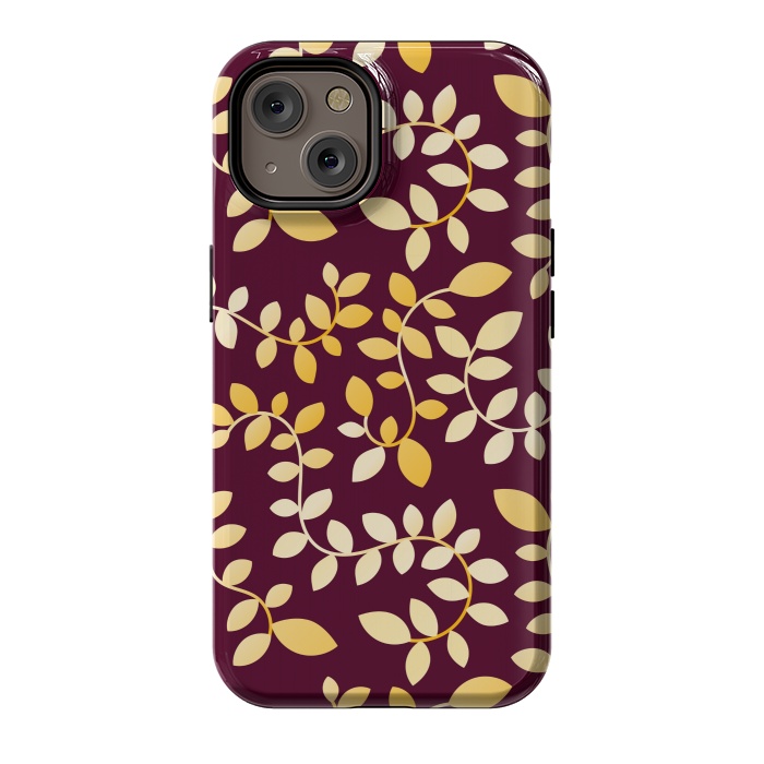 iPhone 14 StrongFit GOLDEN LEAVES PATTERN by MALLIKA