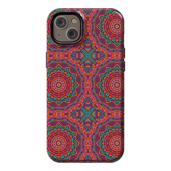 iPhone 14 Plus StrongFit Mosaic mandalas with earth colors by ArtsCase