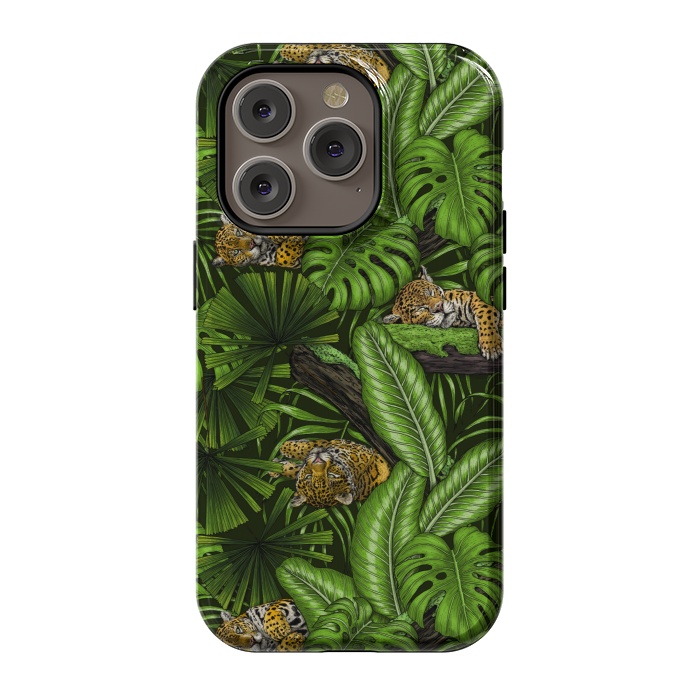 iPhone 14 Pro StrongFit Jungle kitties by Katerina Kirilova