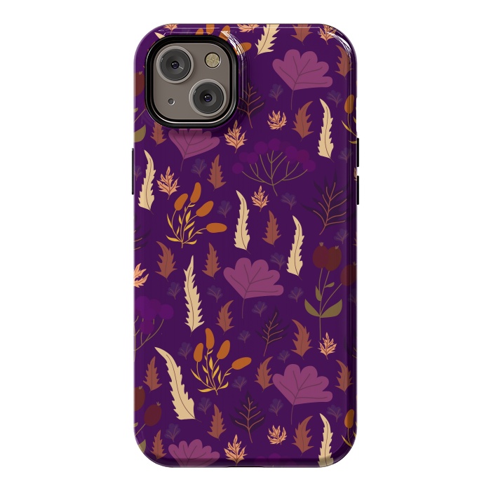 iPhone 14 Plus StrongFit purple autumn flowers fall from the sky by ArtsCase
