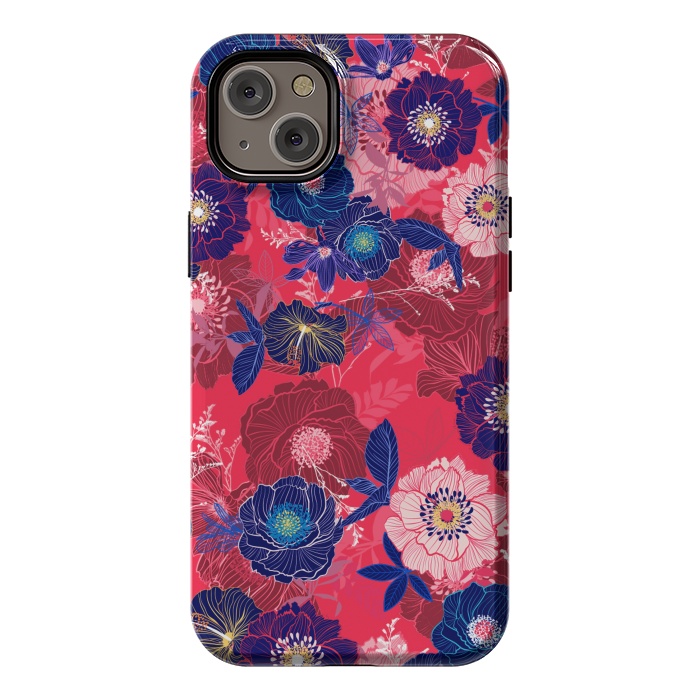 iPhone 14 Plus StrongFit Country Flowers in Red Sky by ArtsCase