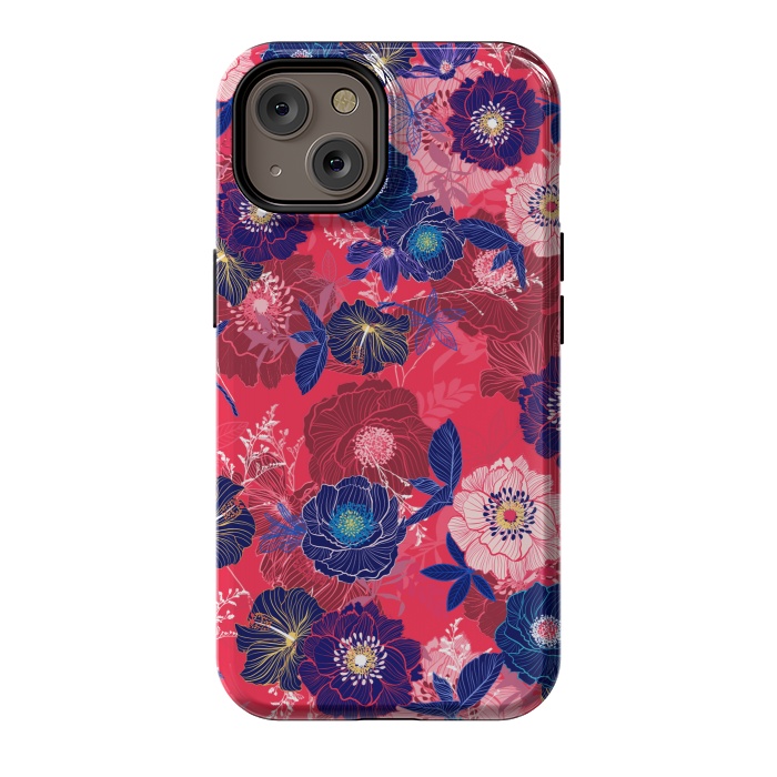 iPhone 14 StrongFit Country Flowers in Red Sky by ArtsCase