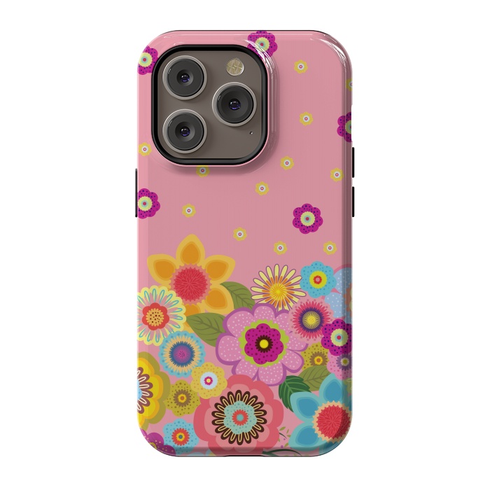 iPhone 14 Pro StrongFit assorted spring flowers by ArtsCase