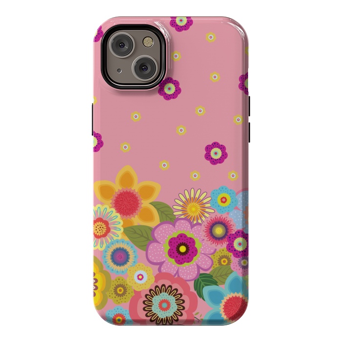 iPhone 14 Plus StrongFit assorted spring flowers by ArtsCase