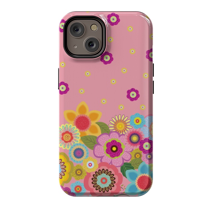 iPhone 14 StrongFit assorted spring flowers by ArtsCase