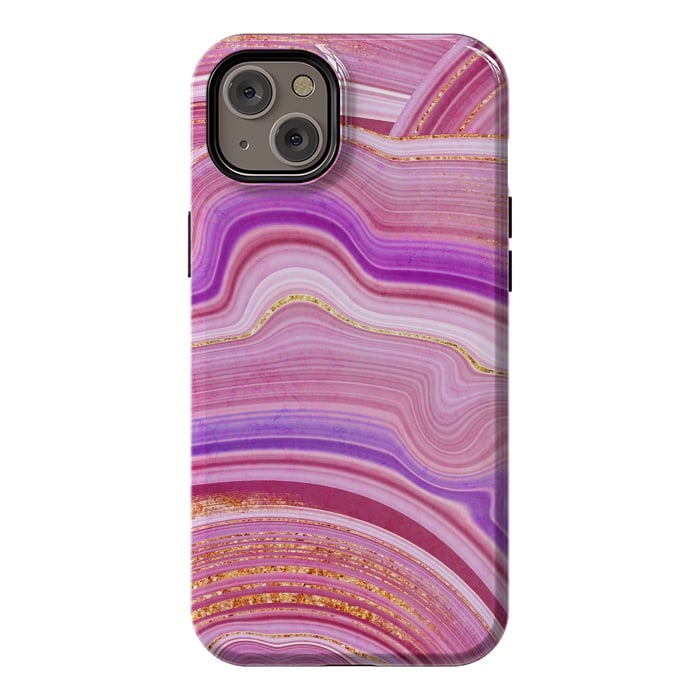iPhone 14 Plus StrongFit Marble Design fake stone textures, painted artificial marbled by ArtsCase