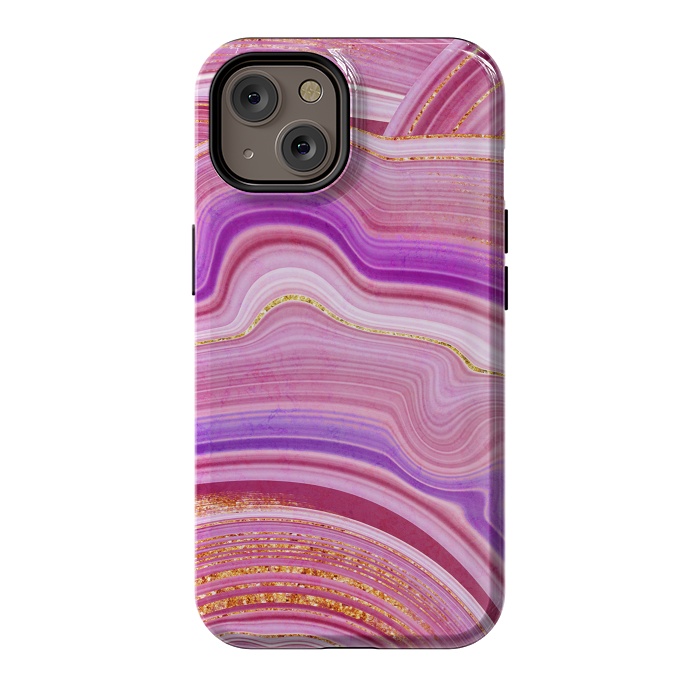 iPhone 14 StrongFit Marble Design fake stone textures, painted artificial marbled by ArtsCase