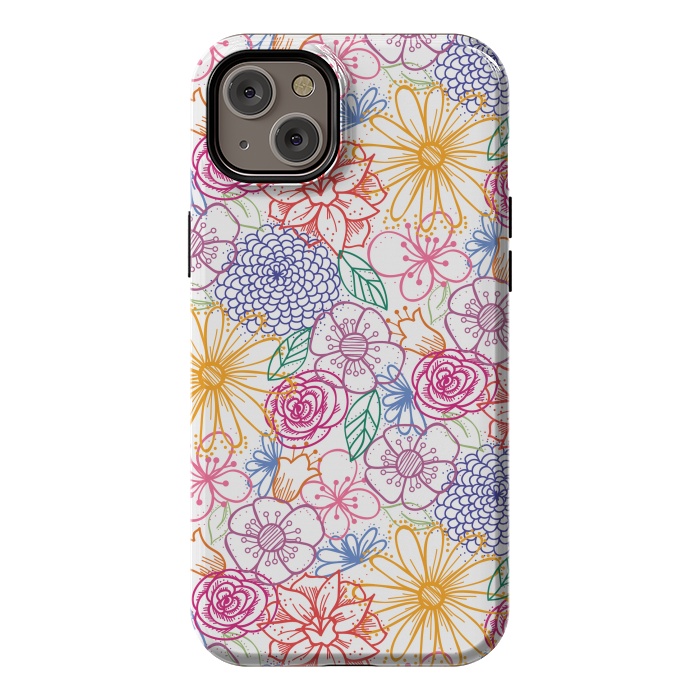 iPhone 14 Plus StrongFit Summer Bright Floral by TracyLucy Designs