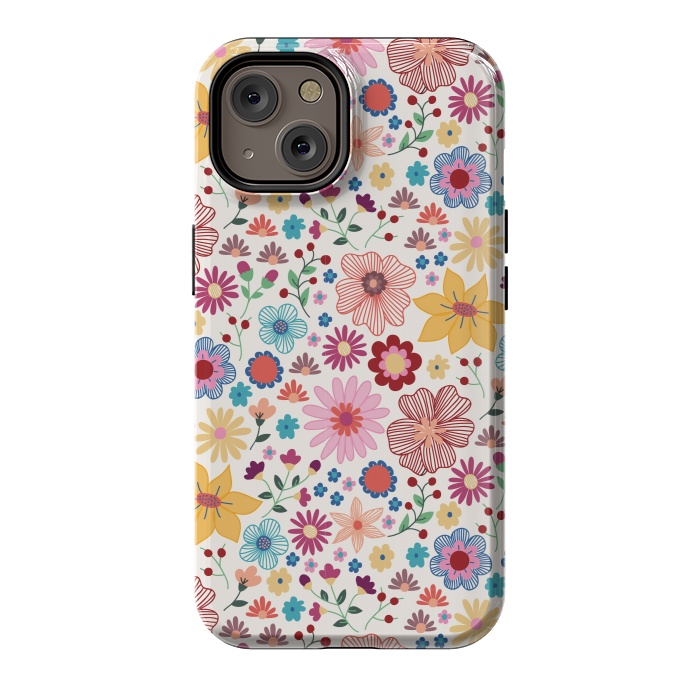 iPhone 14 StrongFit Springtime Wild Bloom by TracyLucy Designs