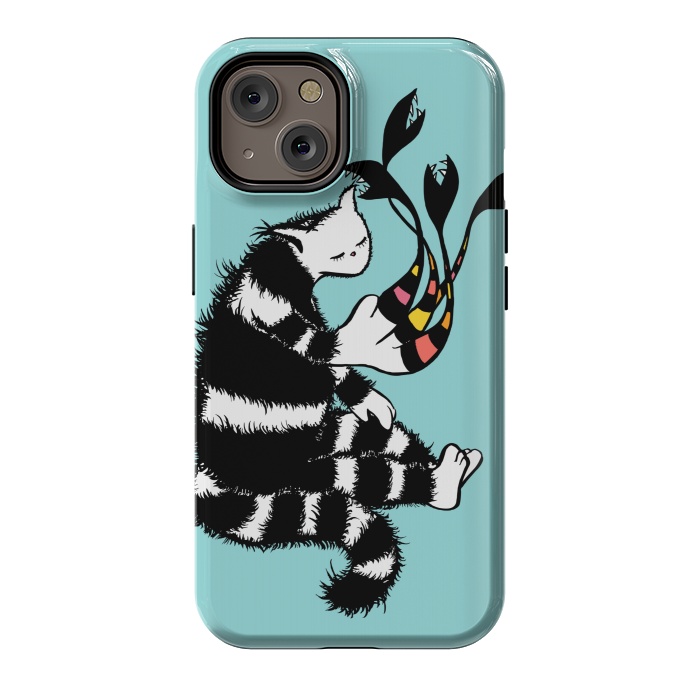 iPhone 14 StrongFit Weird Cat Character With Strange Deformed Paw by Boriana Giormova