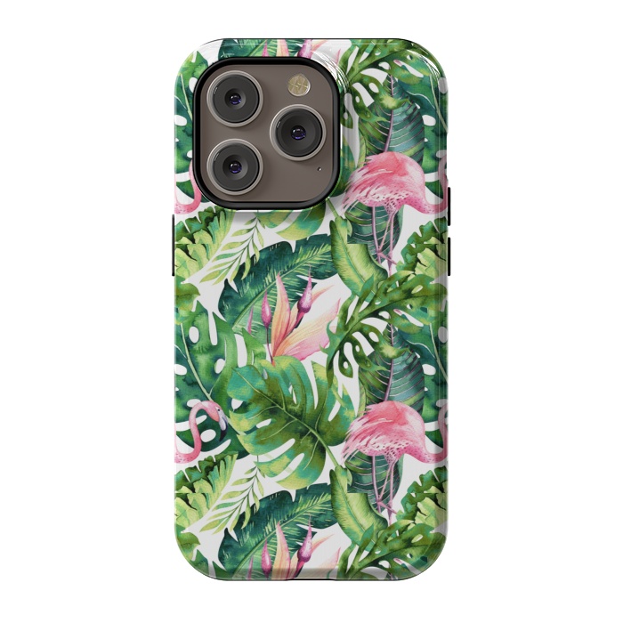 iPhone 14 Pro StrongFit Flamingo Tropical || by Uma Prabhakar Gokhale