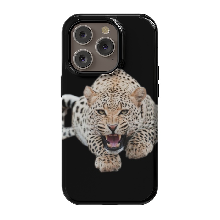 iPhone 14 Pro StrongFit wild leopard by haroulita