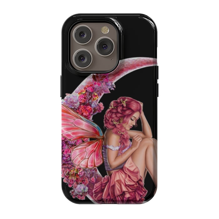 iPhone 14 Pro StrongFit pink moon fairy by haroulita