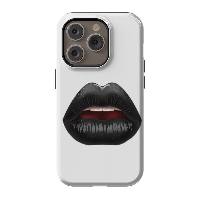 iPhone 14 Pro StrongFit black lips by haroulita
