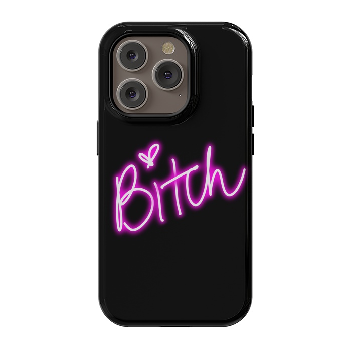 iPhone 14 Pro StrongFit bitch neon lights by haroulita