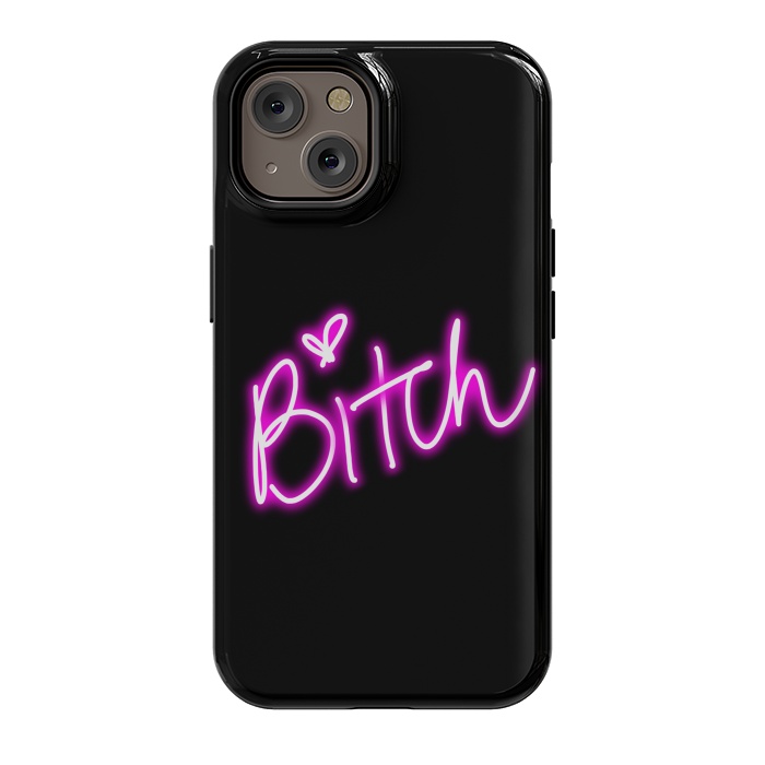 iPhone 14 StrongFit bitch neon lights by haroulita